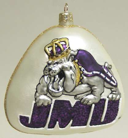 Glasscot Ornaments James Madison University-Logo Disk - Boxed