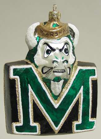 Glasscot Ornaments Marshall Thundering Herd-Disk - Boxed