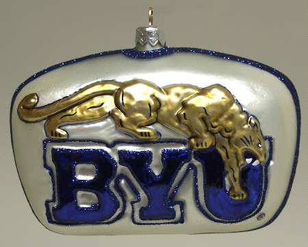 Glasscot Ornaments Brigham Young Cougars-Disk - Boxed