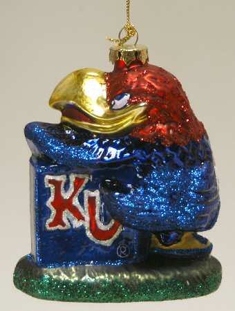 Glasscot Ornaments Kansas Jayhawks-Basketball - Boxed
