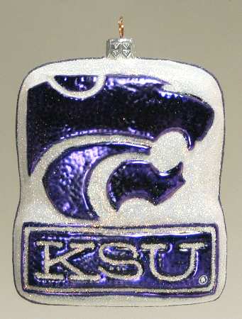 Glasscot Ornaments Kansas State Wildcats-Power Cat - Boxed