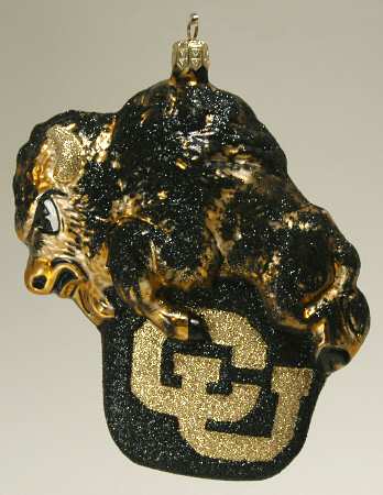 Glasscot Ornaments Colorado Buffaloes-Figure/Disk - Boxed