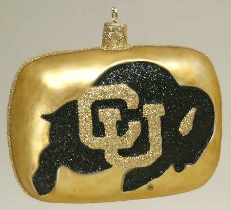 Glasscot Ornaments Colorado Buffaloes-Logo Disk - Boxed