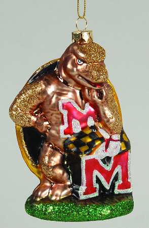 Glasscot Ornaments Maryland Terrapins-Mascot - Boxed