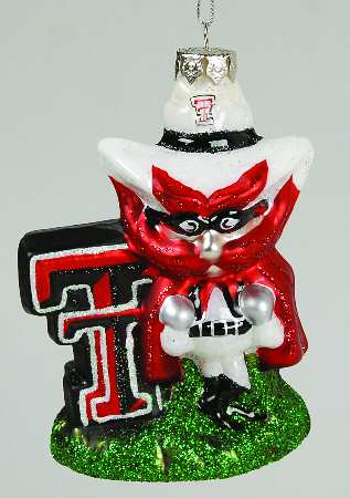 Glasscot Ornaments Texas Tech Red Raiders-Mascot - Boxed