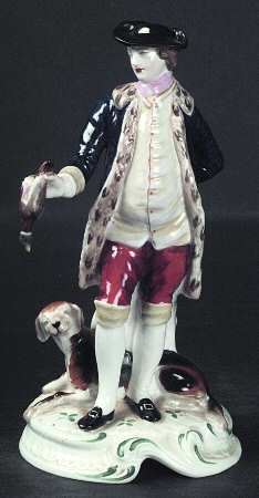 Chelsea Figurine Man W/ Pheasant & Dog - Boxed