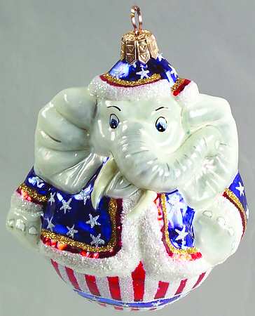 As Time Goes By Roly Poly Elephant-Patriotic - With Box
