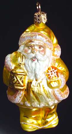 As Time Goes By Lamplighter Santa-Gold - Boxed
