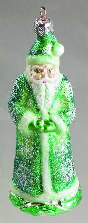 As Time Goes By Serene Santa-Green Snowflake - Boxed