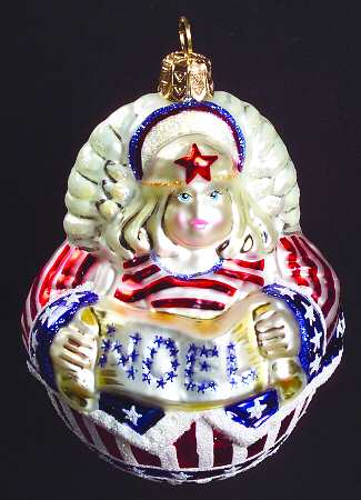 As Time Goes By Roly Poly Angel-Patriotic - Boxed