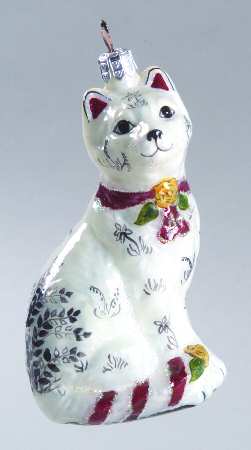 As Time Goes By Ceramic Cat-Black & Red - Boxed