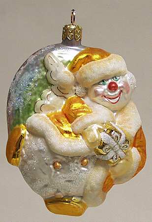 As Time Goes By Rainbow Flying Snowman-Gold - Boxed