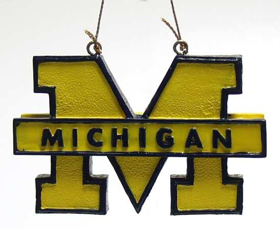 Collegiate Resin Ornaments Michigan Wolverines - Boxed
