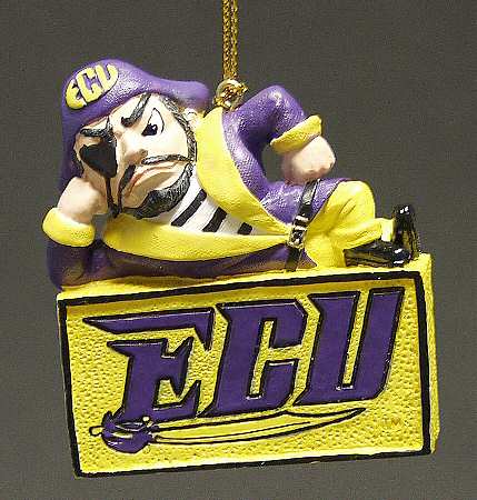 Collegiate Resin Ornaments East Carolina Pirates - Boxed