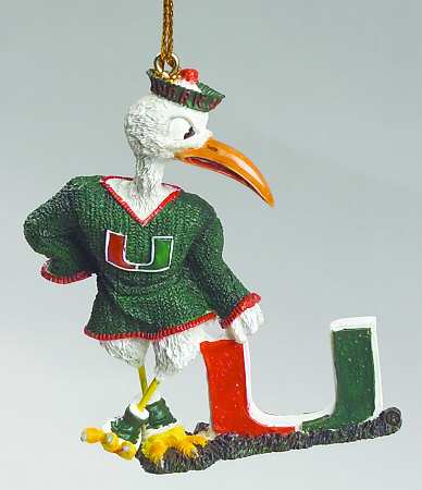 Collegiate Resin Ornaments Miami Hurricanes - Boxed