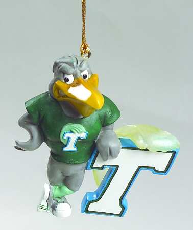 Collegiate Resin Ornaments Tulane Green Wave - Boxed