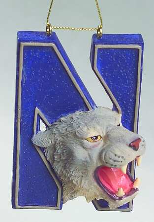 Collegiate Resin Ornaments Northwestern Wildcats - Boxed
