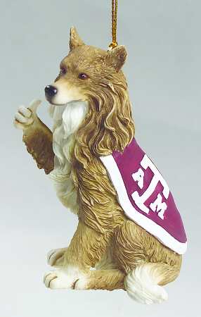 Collegiate Resin Ornaments Texas A & M Aggies - With Box 53