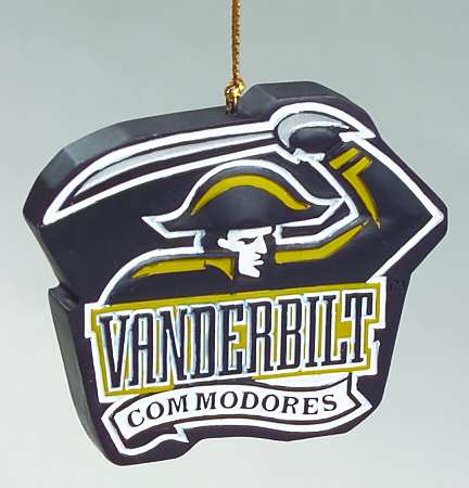 Collegiate Resin Ornaments Vanderbilt Commodores - Boxed