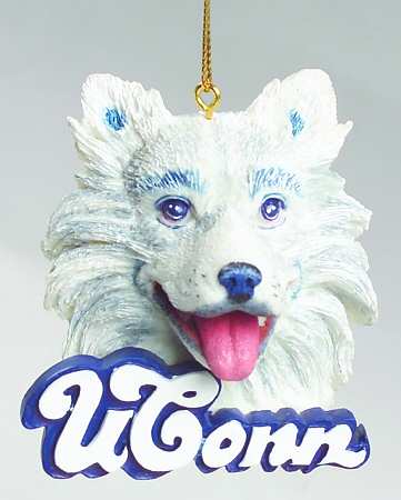 Collegiate Resin Ornaments Connecticut Huskies - Boxed