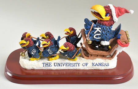 Holiday Sleigh-Figurine Kansas Jayhawks - Boxed