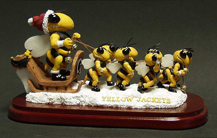 Holiday Sleigh-Figurine Georgia Tech Yellow Jackets - Boxed