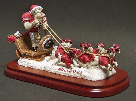 Holiday Sleigh-Figurine Georgia Bulldogs - Boxed