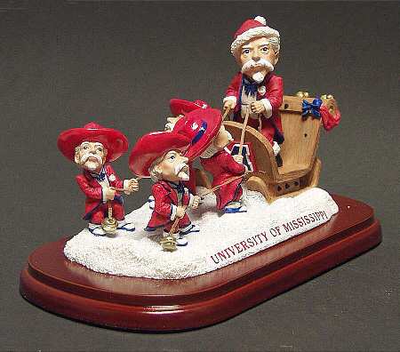 Holiday Sleigh-Figurine Ole Miss Rebels - Boxed
