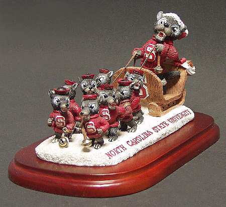 Holiday Sleigh-Figurine Nc State Wolfpack - Boxed