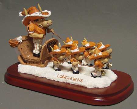 Holiday Sleigh-Figurine Texas Longhorns - Boxed