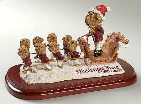 Holiday Sleigh-Figurine Mississippi State Bulldogs - Boxed