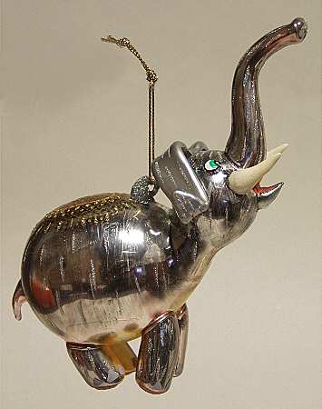 Asian Treasures-Ornament Gray Elephant - Boxed