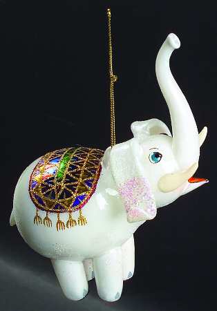 Asian Treasures-Ornament White Elephant - Boxed