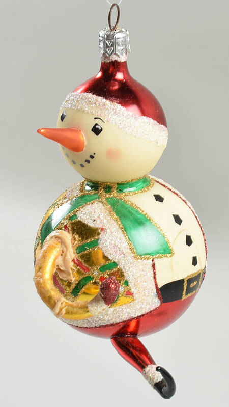 Extreme Free-Blown Glass Ornaments Snow Ho Ho - Boxed