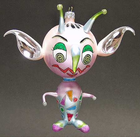 Extreme Free-Blown Glass Ornaments My Favorite Martian - With Box