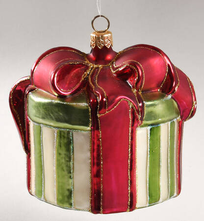 Ornaments On The Tree-Christmas Tree Perfect Present-Red And Green - With Box