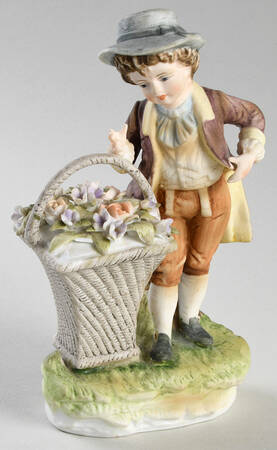 Sadek Figurines Boy With Basket Of Flowers - No Box