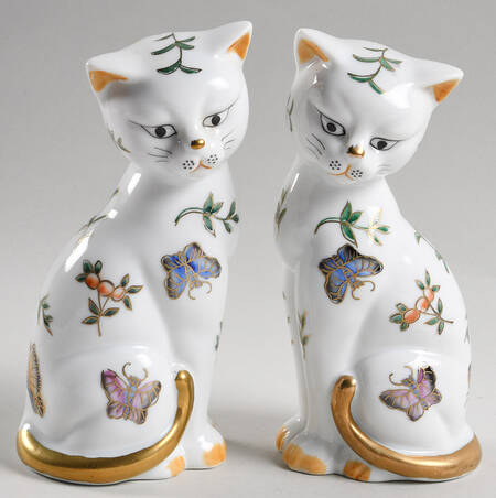 Sadek Figurines Butterfly Cat Pair - No Box