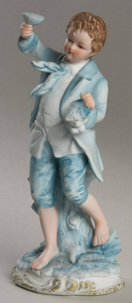 Sadek Figurines Boy With Grapes-Blue - No Box