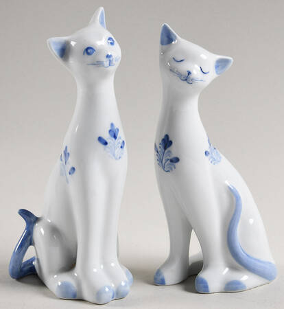 Sadek Figurines Floral Cat-Pair - No Box