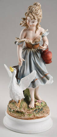 Sadek Figurines Peasant Girl With Goose - No Box 74b