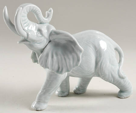 Sadek Figurines Grey Elephant- Trunk Up - No Box