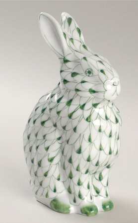 Sadek Fishnet Animals Bunny Sitting-Green - Boxed