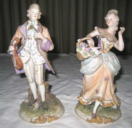 Sadek Figurines Couple W/ Mandolin-Pair - Boxed