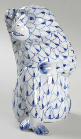 Sadek Fishnet Animals Monkey-Blue - Boxed