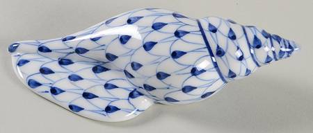 Sadek Fishnet Animals Conch Shell-Blue - Boxed