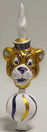 College Mascot Tree Topper Louisiana State Tigers - Boxed