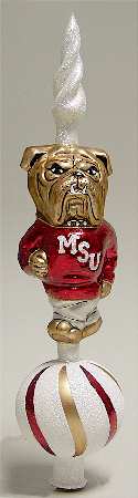 College Mascot Tree Topper Mississippi State Bulldogs - Boxed