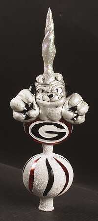 College Mascot Tree Topper Georgia Bulldogs - Boxed