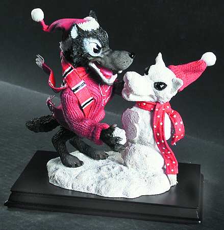 Snow Mascot Figurines Nc State Wolfpack - Boxed